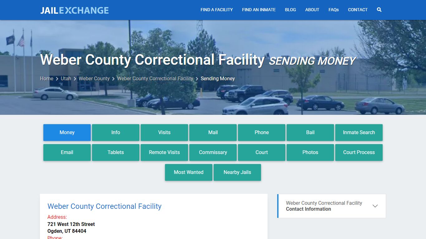 Send Money to Inmate - Weber County Correctional Facility, UT